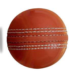 Orange Leather Ambidextrous Cricket <b>Ball</b> HAND-STITCHED Durable 2.8lbs 10-13MM Thickness Latex-Filled Equipment - Product Image 1