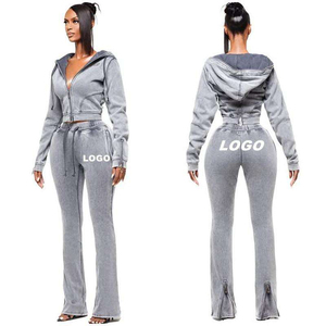 Conjuntos Deportivos Personalizados de Alta Calidad, Ropa de Verano para Mujer, Chaqueta con Cierre y Pantalones Cortos, Conjuntos de Dos Piezas para Mujer - Product Image 1