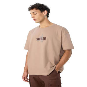 เสื้อยืดแฟชั่นใหม่ปี 2024 คุณภาพสูง 240gsm ผ้าฝ้าย 100% สกรีนโลโก้ได้ ทรงหลวมไหล่ตก สีพื้น เสื้อยืดผู้ชาย - Product Image 4