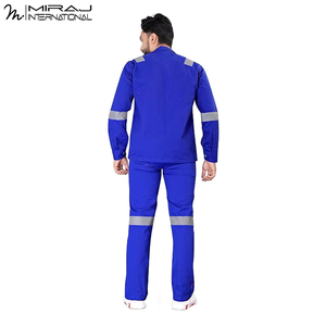 Overoles de Trabajo Personalizables de Mezcla de Algodón, Dos Piezas, Reflectantes, de Alta Visibilidad, Ropa de Trabajo al por Mayor, Chaquetas de Trabajo - Product Image 3