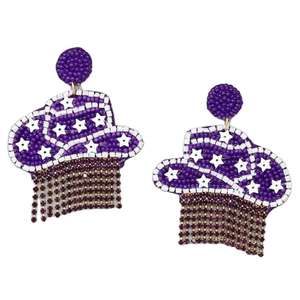 Pendientes Elegantes Bordados a Mano con Múltiples Cuentas para Mujer, Joyería Festiva Personalizada al Mejor Precio - Product Image 2