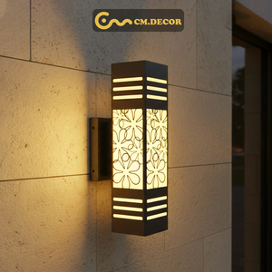Lampes murales en acier/inox CM Decor pour salon/chambre/hall, design moderne/japonais, Vietnam Auto Cad Layout, 3500K blanc chaud - Product Image 2