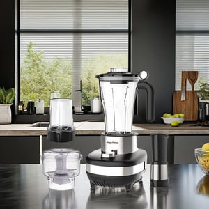 Blender électrique multifonction robuste Happy Partner avec commandes à bouton ABS pour usage domestique et hôtelier - Product Image 1