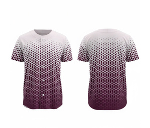 Maillot de baseball personnalisé par sublimation – T-shirt d'équipe anti-humidité |   Kit de baseball d'équipe avec logo et numéros personnalisés |   Poly respirant - Product Image 2