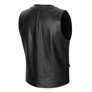 Chaleco de Cuero Personalizable en Color y Diseño con Servicio OEM, Chaleco de Cuero de Invierno para Hombre al por Mayor con Impresión de Logotipo Personalizado - Product Image 3