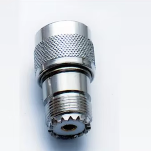 Advanced N Male To UHF Female RF Coaxial Adapter Connector Nickel <b>Chrome</b> Plated Polished Finish - Product Image 1