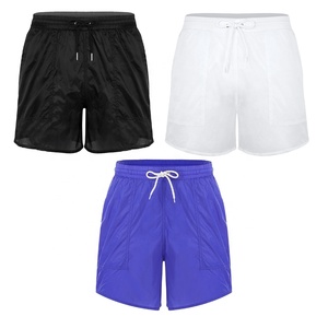 Shorts de bain pour hommes transparents à cordon de serrage, séchage rapide, avec slip en maille intégré, coupe ample, pour l'extérieur - Product Image 1