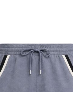 Shorts de sport gris pour femmes en polyester et élasthanne, respirants, avec empiècements en maille, taille élastique et cordon de serrage, pour la gym, la course, l'entraînement et les loisirs - Product Image 6