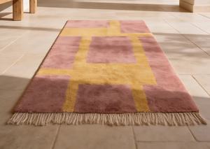 Alfombra Beni Ourain 100% Lana, Hecha a Mano en Marruecos, Estilo Berber, Anudada a Mano, Geométrica, Peluda, Venta al Por Mayor - Product Image 2