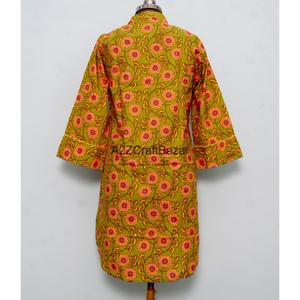 Vestido Formal de Noche para Mujer, Sexy, para Club, 100% Algodón, Estampado Floral, Cuello en V, Manga 3/4, Silueta Ajustada, Ecológico, Lavable - Product Image 6