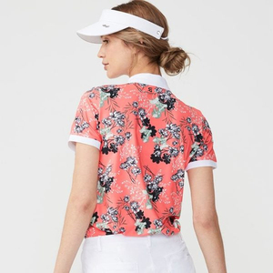 Polo respirant en coton pour femme, couleur unie, manches courtes, tricoté, décontracté, boutonné, pour l'été 2026 - Product Image 2