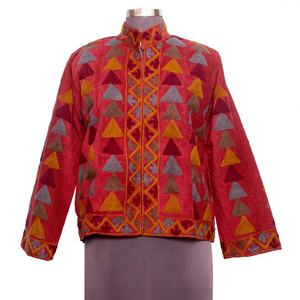 Veste matelassée en coton indien brodé pour femme, automne/hiver, écologique, respirante, séchage rapide, manches longues, longueur normale, Cotrise - Product Image 1