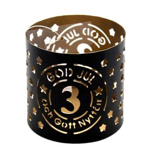 Support votif de luxe en métal fer forme ronde couleur or pour la décoration intérieure fait à la main personnalisé en vrac - Product Image 1