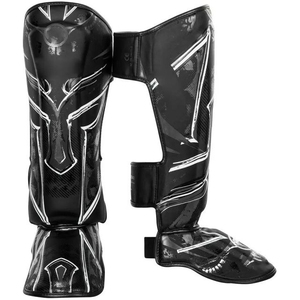 Espinilleras de Boxeo de Cuero PU, para Entrenamiento de MMA y Kick Boxing, con Doble Correa y Cierre de Cordones, Protección Integral y Transpirable - Product Image 5