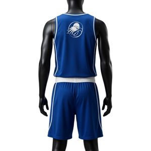 Conjunto de Uniforme de Boxeo Azul Rey para Hombre, Jersey sin Mangas y Pantalones Cortos, Ropa Deportiva para Entrenamiento de Combate, Ropa de Competición - Product Image 2