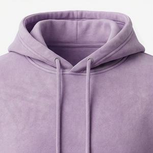 Custom Logo Embroidered Autumn Eco-Friendly Hoodie 350GSM Heavyweight <b>Fleece</b> Pullover Sweatshirt Streetwear Oversized Warm - Product Image 4