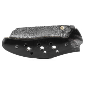 Wholesale Damascus Steel Folding Pocket <b>Knife</b> Handmade Buffalo Horn Handle 3mm Sheepsfoot <b>Blade</b> 175mm Overall Length Outdoor EDC - Product Image 2