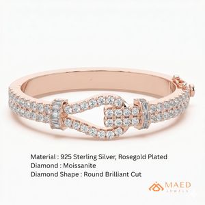 Women Moissanite <b>Bracelet</b> Fine Chain Link <b>Bracelet</b> Rose Gold Fashion Jewelry Bangle Luxury Bridal Anniversary Gift Fine Jewelry - Product Image 6
