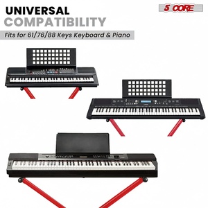 Soporte para Teclado de 5 Niveles, Forma de X Doble, Ajustable, Plegable, Portátil, con Correa de Bloqueo - Product Image 4