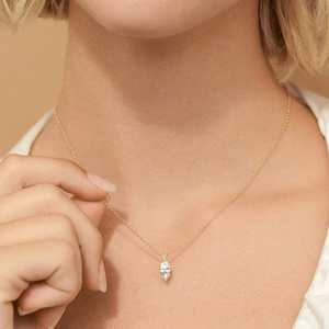 Collier pendentif en argent sterling S925 avec moissanite taille marquise, collier solitaire en diamant pour usage quotidien, pour femme - Product Image 3