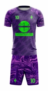 Wholesale Custom Logo Front 100% Polyester Quick Dry Short Sleeve <b>Soccer</b>/Football Uniform OEM Service - Product Image 4