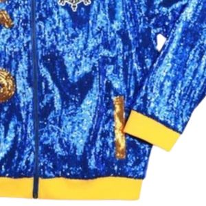 Womens Sigma Gamma Rho Sorority <b>Sequin</b> <b>Jacket</b> Custom Sparkle Embroidered Bomber Coat Greek Letter Fashion Outerwear Wholesale - Product Image 6