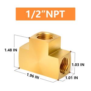 High Quality Brass Female Reducing <b>Pipe</b> Tee OEM/ODM Bar Stock (AOL-024) SAE#130438 - Product Image 5
