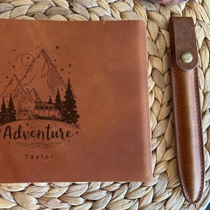 Diario de Viaje de Cuero Hecho a Mano, Diseño Grabado Vintage Personalizado, Libro Recargable, Regalo de Navidad para Hombres - Product Image 6