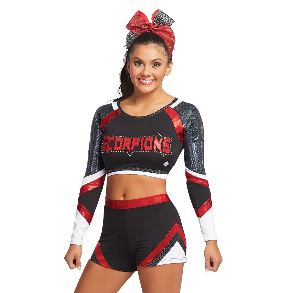 OEM manica lunga Cheerleader uniformi tifo abbigliamento Cheer Wear uniformi Costume da donna personalizzato