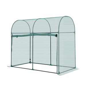 Gabbia per colture alta 5,9 x 2,98 x 4,9 piedi resistente al vento con porta con cerniera, facile da installare, tenda di protezione per piante da giardino esterno con rete - Product Image 3