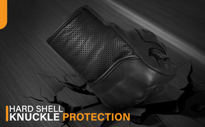 Gants de moto en cuir pleine fleur de qualité supérieure - Compatibles avec les écrans tactiles, respirants, équipement de protection pour le sport, légers - Product Image 3