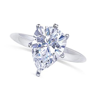 Bague de fiançailles de luxe plaquée rhodium avec diamant naturel taillé en poire de 2,50 carats, certifié IGI, pour mariage et fête - Product Image 6