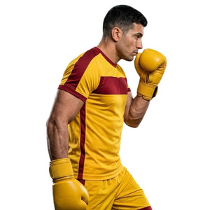 T-shirt d'entraînement de boxe à manches courtes pour hommes, t-shirt de boxe premium pour hommes, t-shirt de boxe sublimé pour hommes OEM - Product Image 3