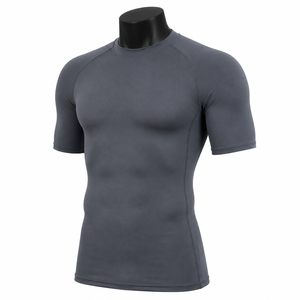 Camiseta de Compresión Personalizada para Hombre, Secado Rápido, Protección contra Rozaduras, para Gimnasio, Fitness, Entrenamiento, Deportes, Fabricante OEM al por Mayor - Product Image 3