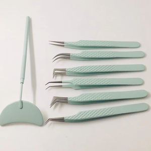 Pince à cils à pointe fine, poignée diamantée, en acier inoxydable, pour extensions de cils, outil professionnel d'extension de cils 613 - Product Image 4