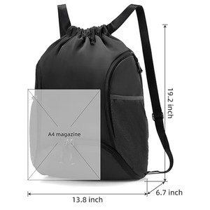 SHAGHAF SPORTS WEAR Custom Blue Microfiber Drawstring <b>Backpack</b> for Men Women | Waterproof Gym Bag | Lightweight Travel 50-<b>70L</b> - Product Image 2