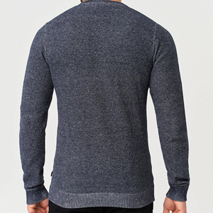 เสื้อสเวตเตอร์คอวีทรงปกติสำหรับผู้ชาย ผ้าฝ้าย 100% - Product Image 3