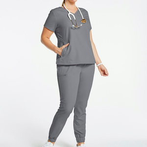 New Style Hot Selling Women Medical <b>Scrub</b> Uniform Set Fashion <b>Nurse</b> <b>Scrubs</b> Uniform Plus Size Hospital Workwear - Product Image 1