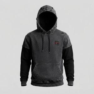 Sweat-shirt homme premium effet usé, fabriqué avec un tissu de qualité, coupe décontractée, détails usés élégants et construction durable. - Product Image 6