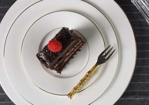 Ensemble de 4 fourchettes en acier inoxydable de haute qualité avec manche en laiton pour mariage, restaurant, hôtel - Product Image 4