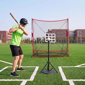 Rete da allenamento per baseball 7x7.4 FT con 2 zone di strike e sistema di raccolta palline di grandi dimensioni - Product Image 1