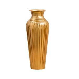 Juego de 2 Macetas de Metal con Relieve Dorado de Lujo, Macetas con Textura Geométrica para Decoración del Hogar, Floreros de Metal de Lujo - Product Image 4