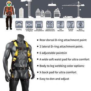 Arnés de Seguridad Rojo CITICITY de Cuerpo Completo para Protección Contra Caídas con Certificado CE - Product Image 5