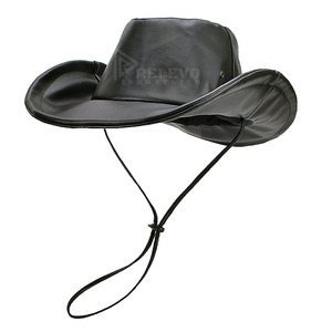 Fashion Unisex Stylish <b>Waterproof</b> Bucket <b>Hat</b> Pu Leather Rain <b>Hats</b> Reversible Packable Multicolor Travel Fishmen Cap - Product Image 5