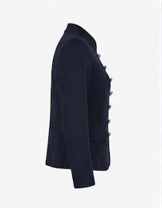 Blazer ouvert sur le devant pour femme, veste hussarde à manches longues boutonnée, col Peter Pan, vêtement de travail, vêtement d'extérieur - Product Image 5