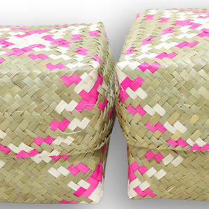 Top Rated Durable Square Woven Palm Leaf Box Lightweight Small Sundries Organizer Decorative Jewelry Case - Product Image 4