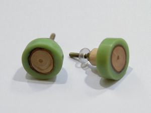 Bouton de meuble décoratif moderne en bois et résine écologique fait main de qualité supérieure pour accessoires de mobilier domestique - Product Image 1