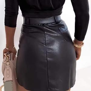 Falda de Cuero para Mujer al por Mayor, Diseño Nuevo, Sexy y a la Moda, Falda de Cuero Personalizada - Product Image 5