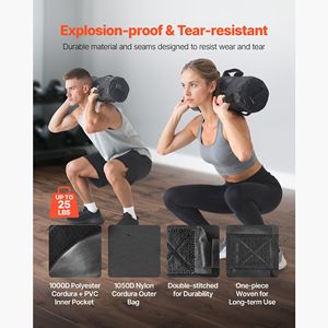 Sac de frappe en PVC robuste pour entraînement, réglable de 5 à 25 lb, sac de musculation pour fitness et entraînement de force, capacité de 20 kg - Product Image 2