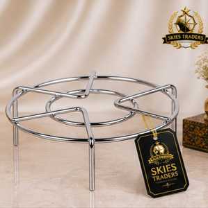 White Metal Arch Shaped <b>Trivet</b> Modern Hot Pot Holder Heat Resistant Wire Dish Mat <b>Kitchen</b> Dining Table Protector - Product Image 4